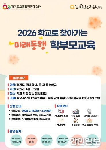 ‘학교로 찾아가는 미래동행 학부모교육’홍보지