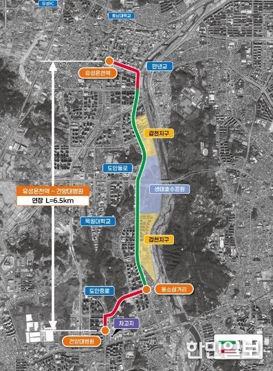 대전시 신교통수단(3칸 굴절차량) 기반시설 착공