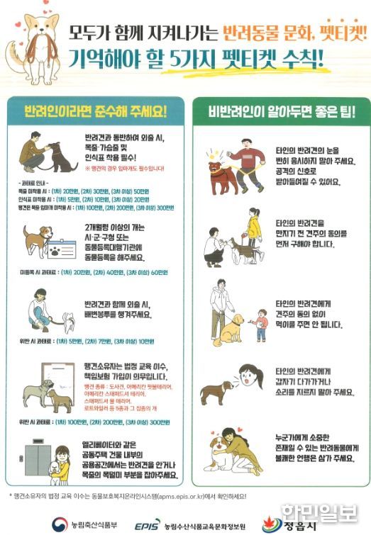 봄나들이 철 맞아 '펫티켓' 홍보 총력