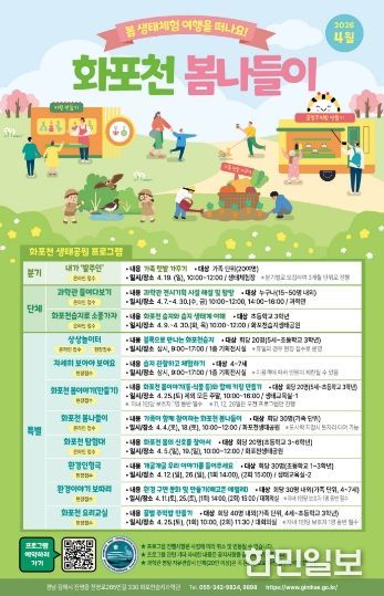 봄 맞은 화포천습지, 4월 생태체험 프로그램 풍성