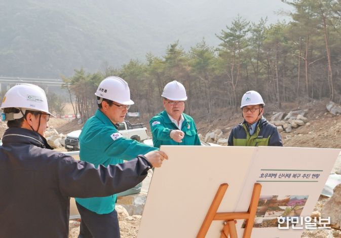 산사태 피해지 복구공사 현장 점검