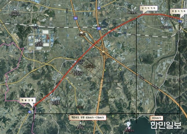 제한속도 상향 위치도