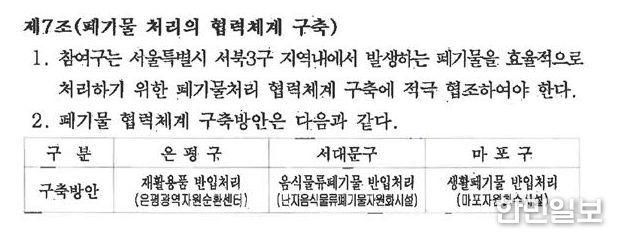 은평광역자원순환센터 건립사업 협약서 제7조