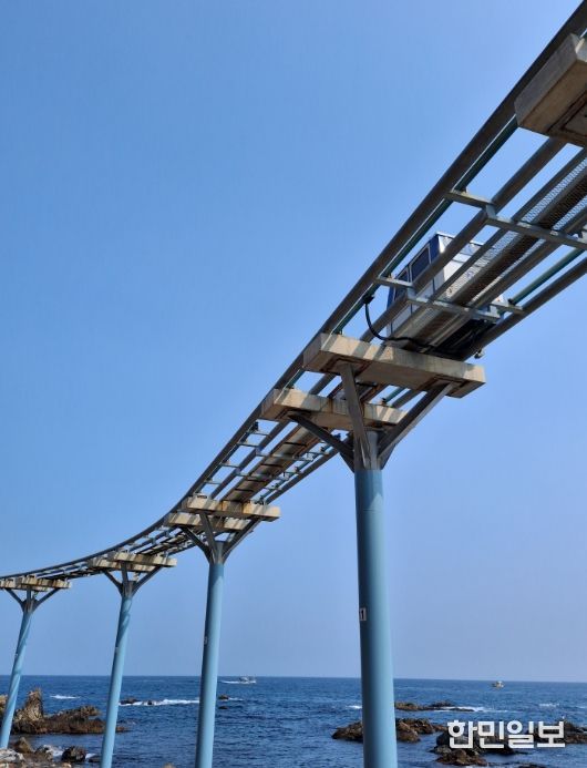 죽변해안스카이레일 운행 일시 중단