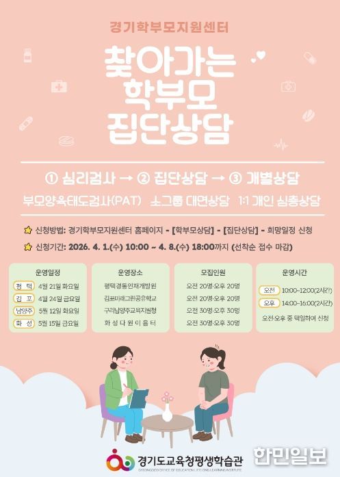 찾아가는 학부모 집단상담 프로그램 웹포스터
