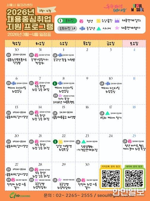 '2026년 채용중심 취업지원 프로그램' 포스터