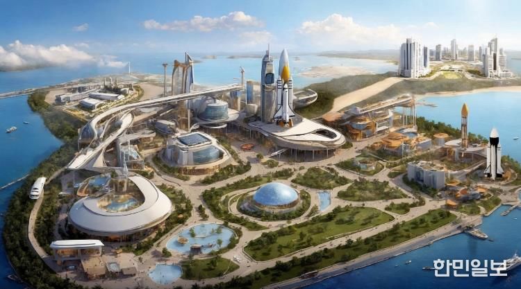 고흥군, 우주항공복합도시 특별법 제정 ‘전방위 대응’ - 우주산업 클러스터 조감도.